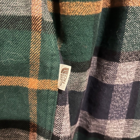 The North Face‎ Mens Arroyo Flannel Shirt Plaid Green Large Button Down - Picture 6 of 8